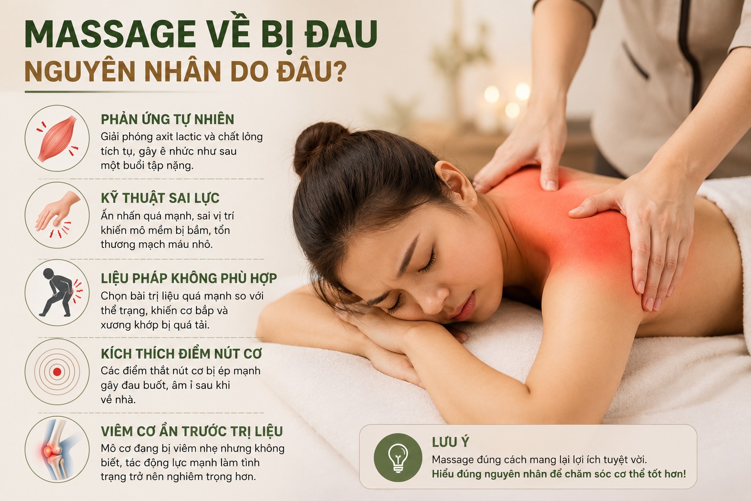 Massage về bị đau nguyên nhân do đâu?